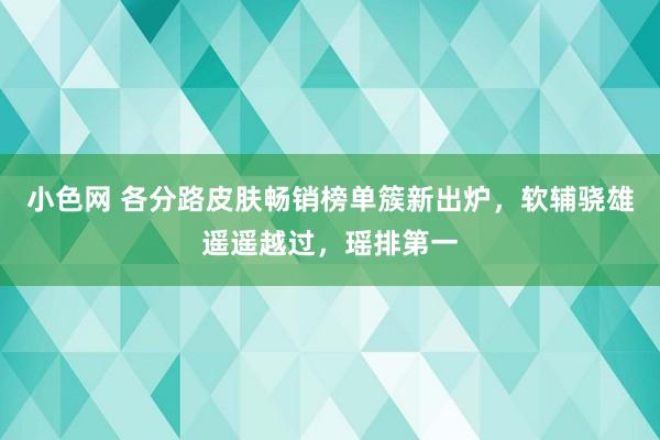 小色网 各分路皮肤畅销榜单簇新出炉，软辅骁雄遥遥越过，瑶排第一