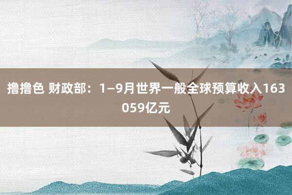 撸撸色 财政部：1—9月世界一般全球预算收入163059亿元