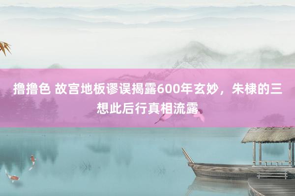 撸撸色 故宫地板谬误揭露600年玄妙，朱棣的三想此后行真相流露