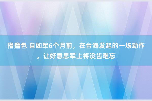 撸撸色 自如军6个月前，在台海发起的一场动作，让好意思军上将没齿难忘