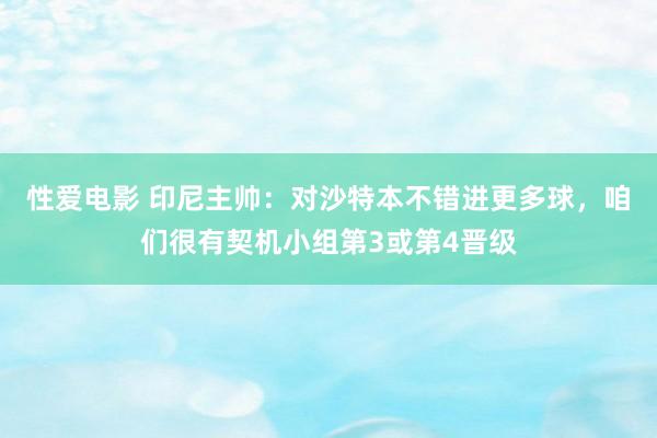 性爱电影 印尼主帅：对沙特本不错进更多球，咱们很有契机小组第3或第4晋级