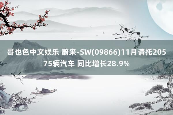 哥也色中文娱乐 蔚来-SW(09866)11月请托20575辆汽车 同比增长28.9%