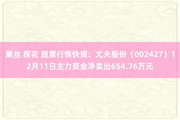 黑丝 探花 股票行情快报：尤夫股份（002427）12月11日主力资金净卖出654.76万元