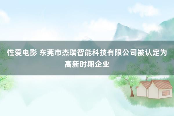 性爱电影 东莞市杰瑞智能科技有限公司被认定为高新时期企业