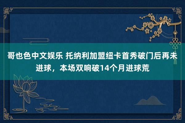 哥也色中文娱乐 托纳利加盟纽卡首秀破门后再未进球，本场双响破14个月进球荒