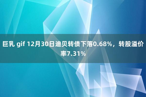 巨乳 gif 12月30日迪贝转债下落0.68%，转股溢价率7.31%