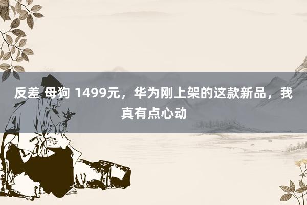 反差 母狗 1499元，华为刚上架的这款新品，我真有点心动