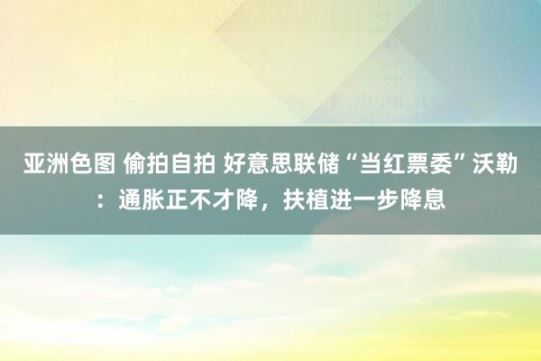 亚洲色图 偷拍自拍 好意思联储“当红票委”沃勒：通胀正不才降，扶植进一步降息