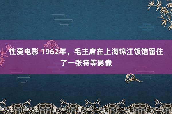 性爱电影 1962年，毛主席在上海锦江饭馆留住了一张特等影像