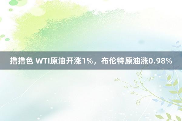 撸撸色 WTI原油开涨1%，布伦特原油涨0.98%