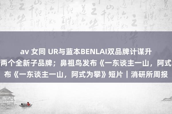 av 女同 UR与蓝本BENLAI双品牌计谋升级；三得利将在中国推出两个全新子品牌；鼻祖鸟发布《一东谈主一山，阿式为攀》短片｜消研所周报