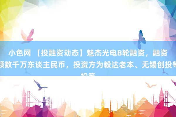 小色网 【投融资动态】魅杰光电B轮融资，融资额数千万东谈主民币，投资方为毅达老本、无锡创投等